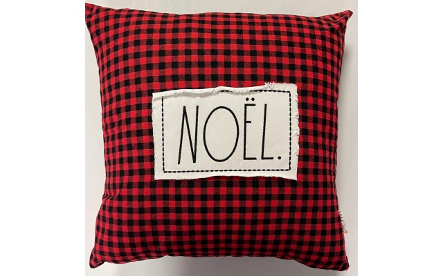 Rae Dunn, Noel, Decorative Pillow, 20×20, Red