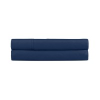 Ralph Lauren 464 Percale Flat Sheets, Navy, QUEEN FLAT