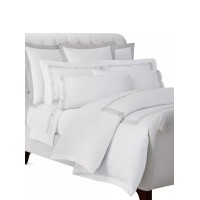 Ralph Lauren Eloise Queen Duvet Cover, True Platinum from Embroidery Cotton Duvet & Sham Collection