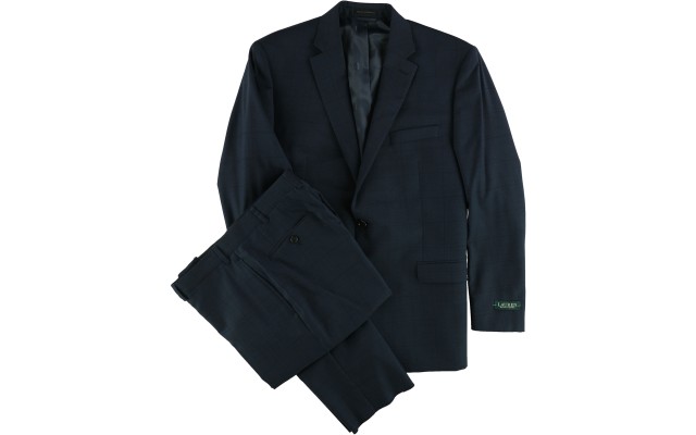  Mens 2 Piece Formal Tuxedo Classic-fit Suit, Blue, 36 Short / 30W X UnfinishedL