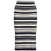  Womens Navy Stretch Textured Striped Midi Wear To Work Pencil Skirt, Small