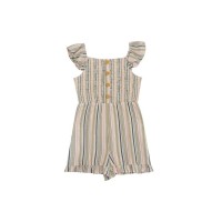 Rare Editions Big Girls Stripe Smocked Romper, SIZE 10