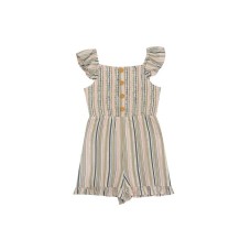 Rare Editions Big Girls Stripe Smocked Romper, SIZE 10