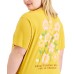  Womens Trendy Plus Size Floral Graphic T-Shirt, Yellow/3X