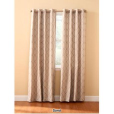 Regal Home Lakewood Embroidery Blackout Grommet Panel, Sand, 63″ x 50″