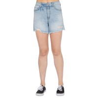 Rewash Super High Rise Midi Wedge Shorts, Blue, 5