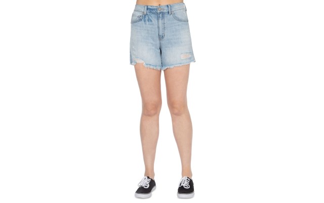  Super High Rise Midi Wedge Shorts, Blue, 5