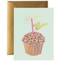 Rifle Paper Co. Cupcake Birthday Card, Multi, 5.75″ x 4.63″