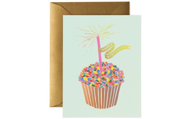 . Cupcake Birthday Card, Multi, 5.75″ x 4.63″
