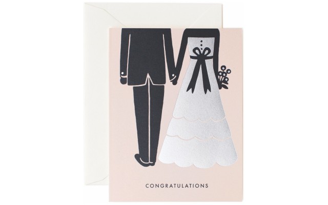 . Wedding Congratulations Card, 5.75″ x 4.63″, Multi