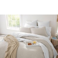 RiLEY Home Linen Flat Sheets, White, Queen