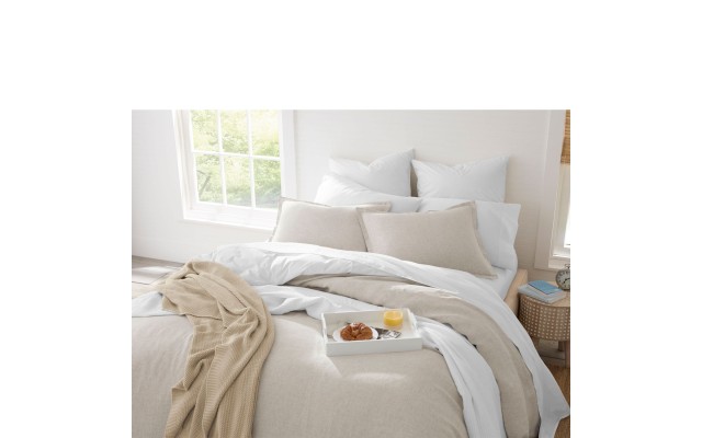  Home Linen Flat Sheets, White, Queen