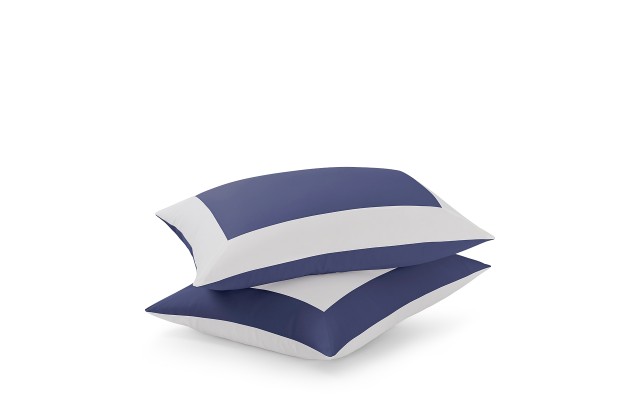  Reversible Color-Block Sateen King Sham Pair, 20×36