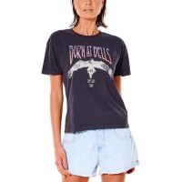 Rip Curl Juniors’ Bells Cotton Graphic-Print T-Shirt, Washed Black/L