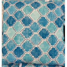 Rodeo Home 2-pack Daytona Blue Hexagon Printed Decorative Pillows, 20×20
