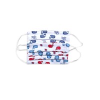 Roller Rabbit Moby Face Masks, Set of 2, 3.5″H x 7″L