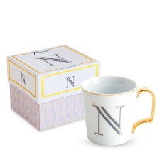 Rosanna Monogram Porcelain Coffee Mug, Size One Size - White