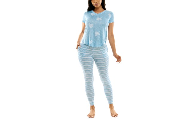  Women’s 2-Pc. Whisperluxe Jogger Pajamas Set, Blue, Large