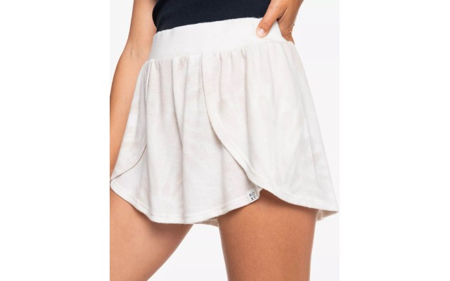  Juniors’ Current Mood Shorts, Tapioca Spiral Tie Dye, Small
