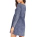 Juniors’ Dancing Days Long-Sleeve Babydoll Dress, Mood, X-Large