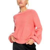 Roxy Juniors’ Loft Music Sweater, Tea Rose, XS