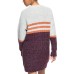  Milky Cloud Long Sleeve Sweater Dress, Wine, Medium(US 7-9)