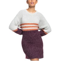 Roxy Milky Cloud Long Sleeve Sweater Dress, Wine, X-Large (US 13)