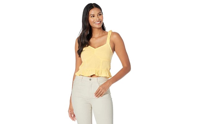 Womens Beyond Me Cotton Crop Tank, Sundress, Large