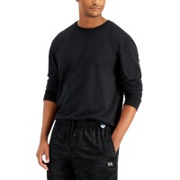 Russell Athletic Men’s Essential Long-Sleeve T-Shirts, Black, Medium