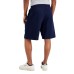  Mens Fleece Drawstring Shorts, Navy, Small