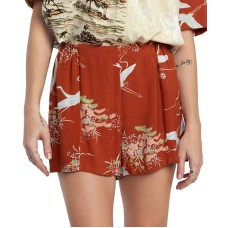 Rvca Juniors’ Daze Printed Shorts, Sandlewood, Large