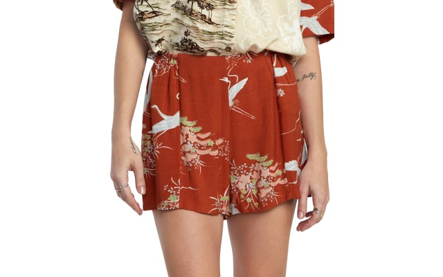  Juniors’ Daze Printed Shorts, Sandlewood, Large