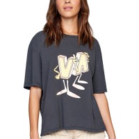 Rvca Juniors’ Mascot Cotton T-Shirt,  Black, Small