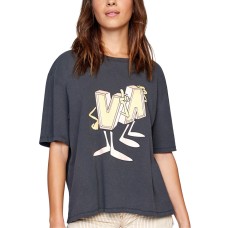 Rvca Juniors’ Mascot Cotton T-Shirt,  Black, Small