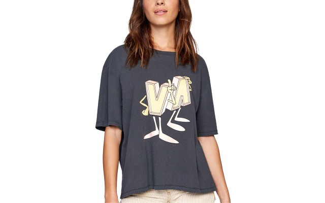  Juniors’ Mascot Cotton T-Shirt,  Black, Small