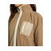  Women’s Relaxed Fit Zip Fleece Jackets Downside Zip (Dark Khaki, Large)