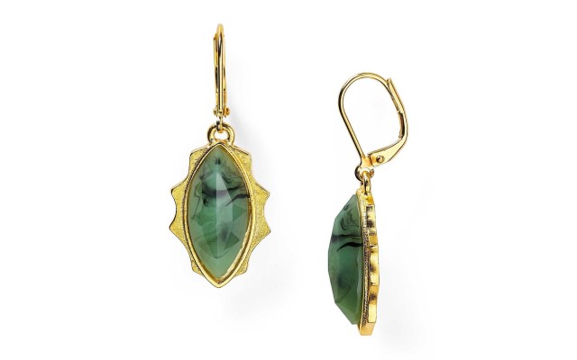  Marquis Stone Drop Earrings (Mint/Gold)