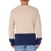  Mens Colorblock Thermal Knit Sweater