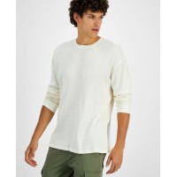 Sanctuary Men’s Thermal Knit Cotton Top, Off White, X-Large