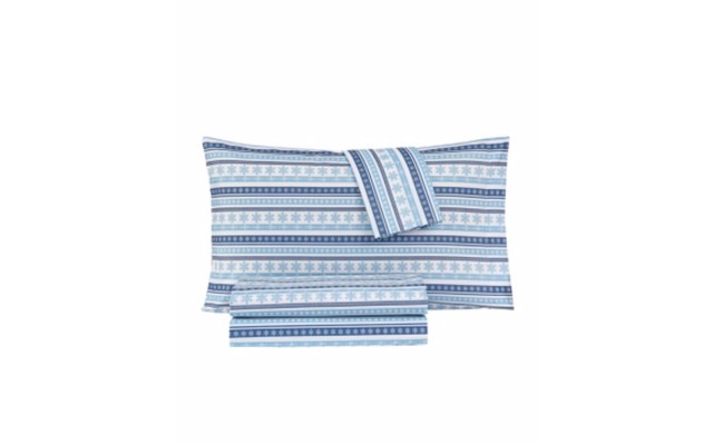  Holiday Microfiber 4 pc King Sheet Sets, Blue, King