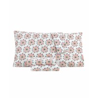 Sanders Home Fashion 3 Piece Full Size Printed Microfiber Sheet Set Bedding, Beige