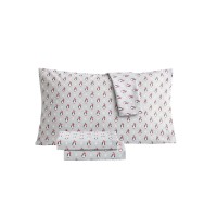 Sanders Kids Holiday Microfiber 4 pc Full Sheet Set, Gray