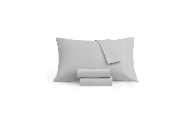  Lavendar Infused Cotton Sheet Set, Dove Grey, Twin