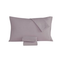 Sanders Solid 3 Pc. Sheet Set, Purple, Twin XL