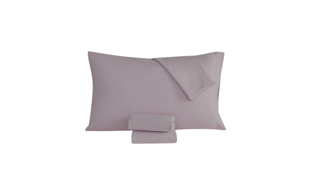  Solid 3 Pc. Sheet Set, Purple, Twin XL