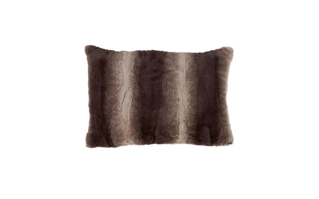  Faux Fur Decorative Pillow, 14″ x 20″, Brown