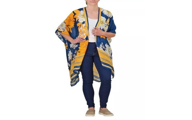  Women’s Woven Kimono, Yellow