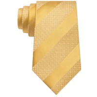 Sean John Men’s Diagonal Stripe Unsolid Solid Silk Ties, Yellow