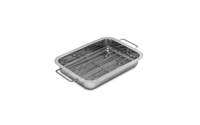  12” Roaster with Rack, Stainless Steel