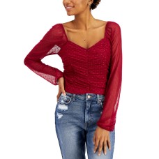Self Esteem Juniors Ruched Mesh Tops